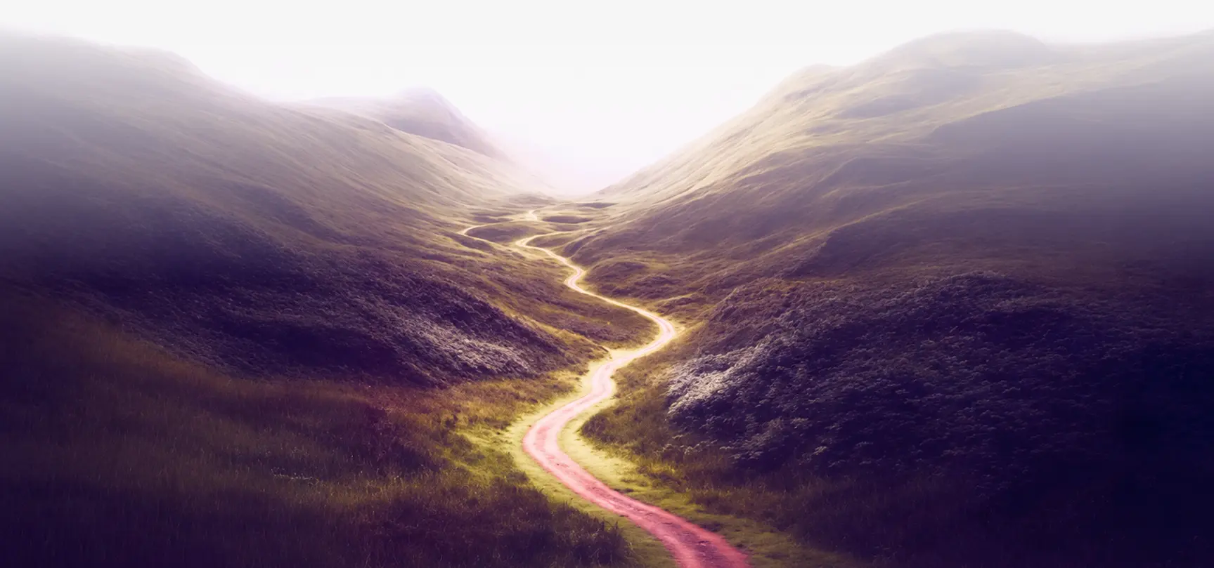 A mountain path representing a clear website strategy and customer journey